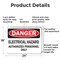 Signmission Electrical Hazard Authorized Personnel Only Danger Sign, Aluminum, 24in W x 18in L, 2PK OS-2PACK-DS-A-1824-L-19339 - alternate 7